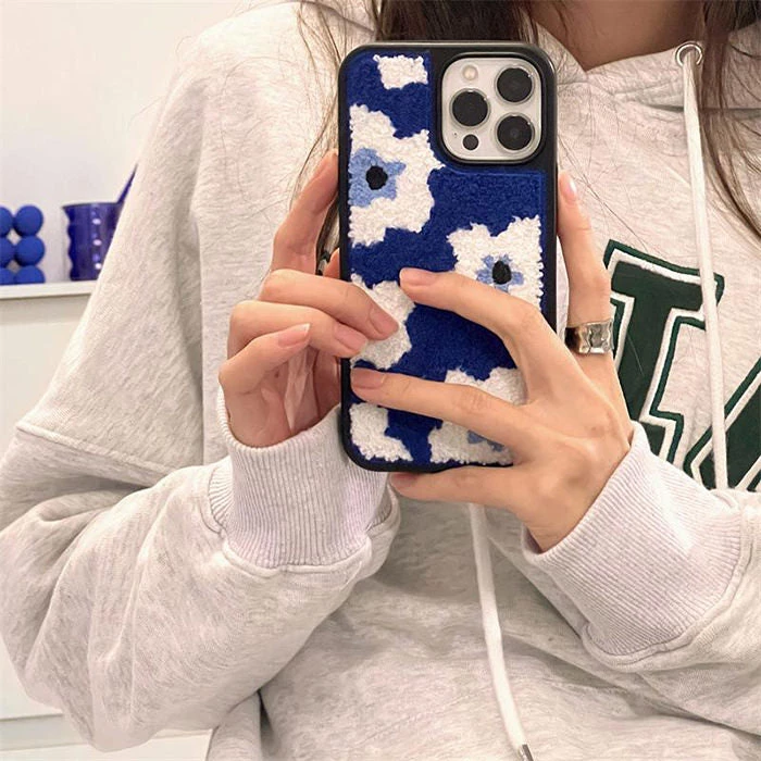 Boogzel Apparel IPHONE CASES Blue Flowers IPhone Case 5 Boogzel Apparel IPHONE CASES Blue Flowers IPhone Case