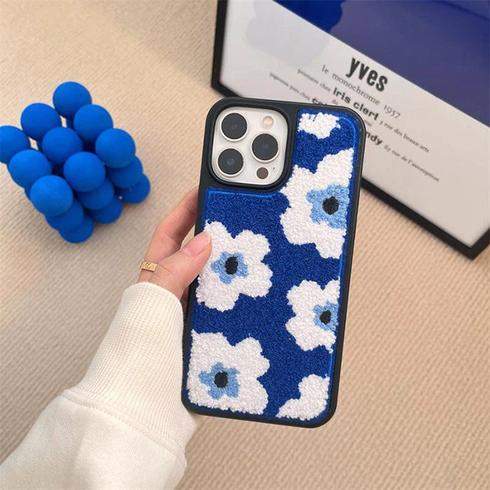 Boogzel Apparel IPHONE CASES Blue Flowers IPhone Case 3 Boogzel Apparel IPHONE CASES Blue Flowers IPhone Case
