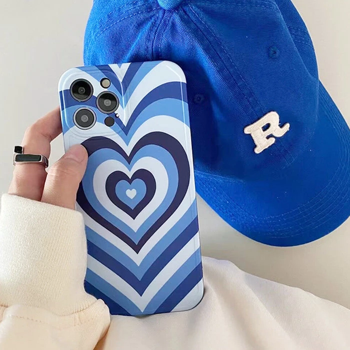 Boogzel Apparel Blue Heart IPhone Case 1 Boogzel Apparel Blue Heart IPhone Case