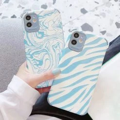 Boogzel Apparel IPHONE CASES Blue Zebra Print IPhone Case