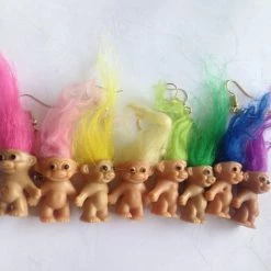 Boogzel Apparel 90's Fever Troll Earrings SOFT GIRL OUTFITS