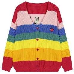 Boogzel Apparel OVER THE RAINBOW Boring Rainbow Cardigan