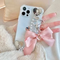 Boogzel Apparel Bow Pearl Chain IPhone Case IPHONE CASES