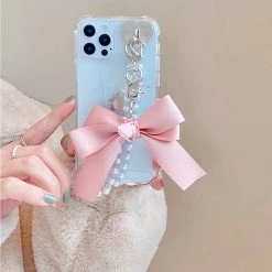Boogzel Apparel Bow Pearl Chain IPhone Case IPHONE CASES