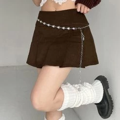 Boogzel Apparel Casual Friday Cord Skirt FAIRY GRUNGE