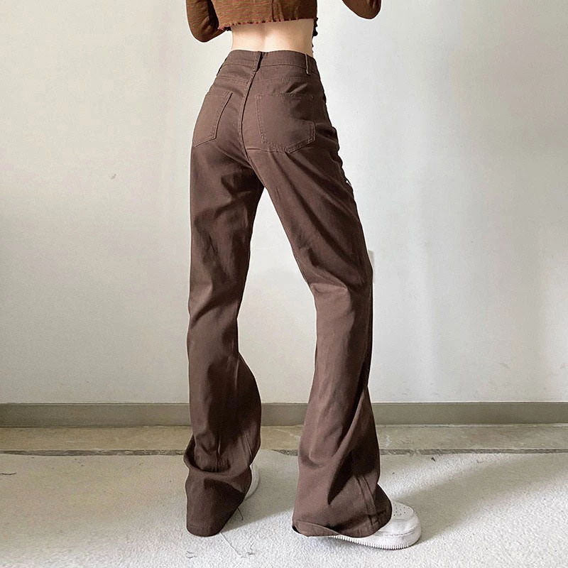 Boogzel Apparel Brown Aesthetic Heart Jeans 3 Boogzel Apparel Brown Aesthetic Heart Jeans