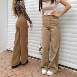 Boogzel Apparel AESTHETIC CLOTHES Totally Over It Wide Cord Pants