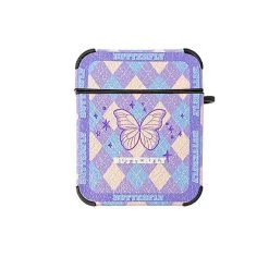 Boogzel Apparel Butterfly Argyle Airpods Case BUTTERFLY AESTHETIC