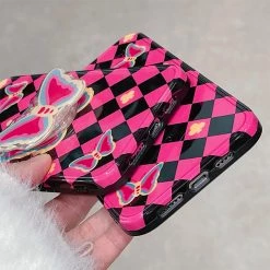 Boogzel Apparel Butterfly Argyle Pattern IPhone Case EMO CLOTHES