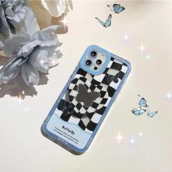 Boogzel Apparel BUTTERFLY AESTHETIC Butterfly Checkered IPhone Case