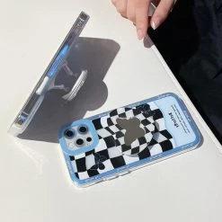 Boogzel Apparel BUTTERFLY AESTHETIC Butterfly Checkered IPhone Case 7 Boogzel Apparel BUTTERFLY AESTHETIC Butterfly Checkered IPhone Case