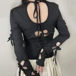 Boogzel Apparel Butterfly Cut Out Top BUTTERFLY AESTHETIC