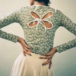 Boogzel Apparel Butterfly Cut Out Top BUTTERFLY AESTHETIC