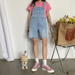 Boogzel Apparel Butterfly Denim Dungaree Shorts