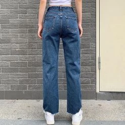 Boogzel Apparel Butterfly Embroidery Jeans GRUNGE CLOTHES