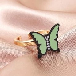 Boogzel Apparel FAIRYCORE Spinner Butterfly Anxiety Ring