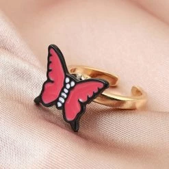 Boogzel Apparel FAIRYCORE Spinner Butterfly Anxiety Ring