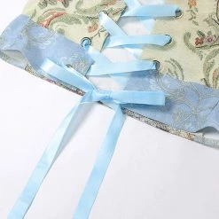 Boogzel Apparel FAIRYCORE Aestheic Embroidered Corset Top