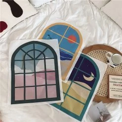 Boogzel Apparel Cartoon Window Indie Wall Tapestry Home Decor