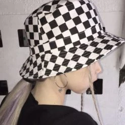 Boogzel Apparel CHECKER AESTHETIC Checker Bucket Hat