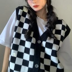 Boogzel Apparel Checker Vest GRUNGE CLOTHES