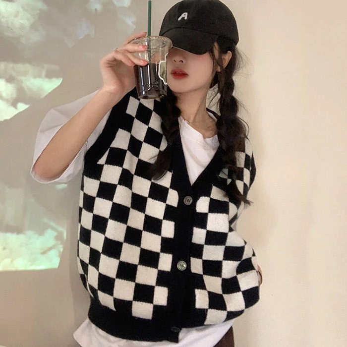 Boogzel Apparel Checker Vest GRUNGE CLOTHES 4 Boogzel Apparel Checker Vest GRUNGE CLOTHES