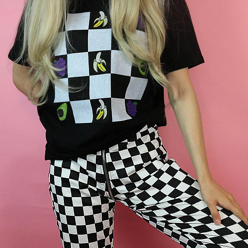 Boogzel Apparel Checkered Full Zip Pants CHECKER AESTHETIC 2 Boogzel Apparel Checkered Full Zip Pants CHECKER AESTHETIC