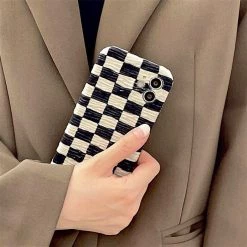 Boogzel Apparel IPHONE CASES Checkered Fluffy IPhone Case