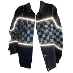 Boogzel Apparel Reflective Checker Jacket GRUNGE CLOTHES