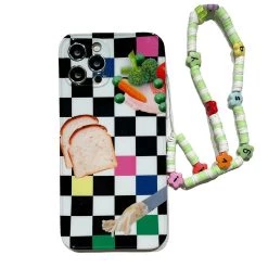 Boogzel Apparel Checkered Toast IPhone Case 11 Boogzel Apparel Checkered Toast IPhone Case