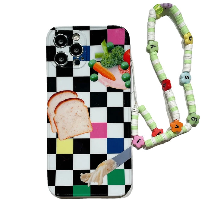 Boogzel Apparel Checkered Toast IPhone Case 6 Boogzel Apparel Checkered Toast IPhone Case
