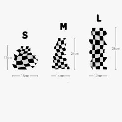 Boogzel Apparel Checkered Wavy Vase Home Decor