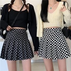 Boogzel Apparel Checkered Print Pleated Skirt 8 Boogzel Apparel Checkered Print Pleated Skirt