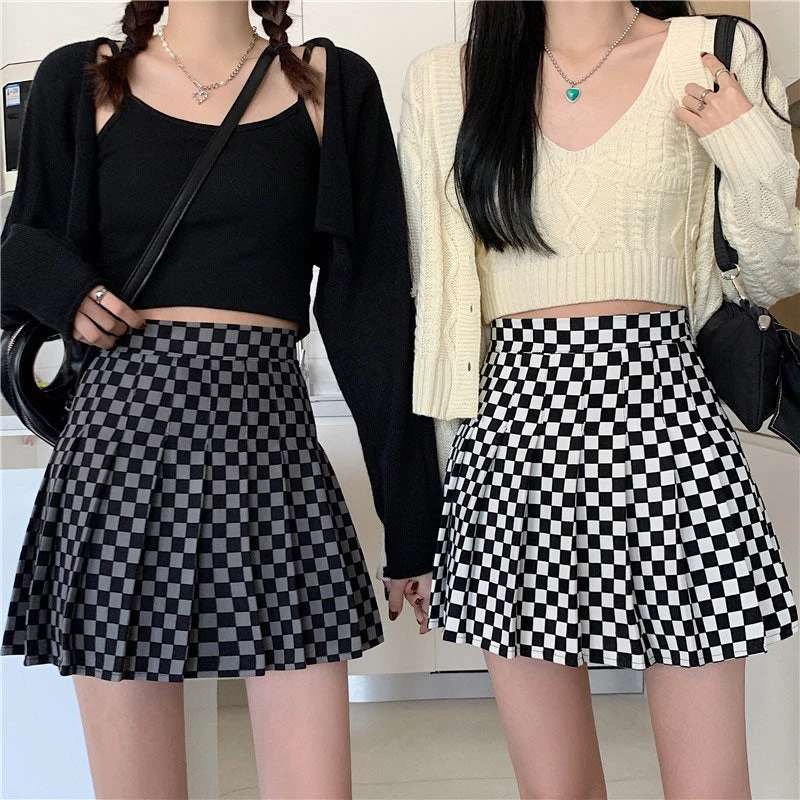 Boogzel Apparel Checkered Print Pleated Skirt 3 Boogzel Apparel Checkered Print Pleated Skirt