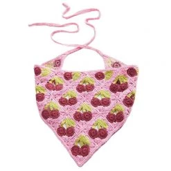 Cheap Boogzel Apparel Store 4 Boogzel Apparel Cherry Crochet Hair Scarf Y2K OUTFITS