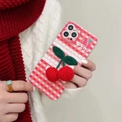 Boogzel Apparel Cherry Crochet IPhone Case