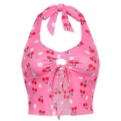 Boogzel Apparel Cherry Blossom Halter Top