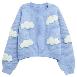 Boogzel Apparel SOFT GIRL OUTFITS Gone Dreaming Cloud Sweater