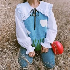 Boogzel Apparel SOFT GIRL OUTFITS Cloud Knit Vest