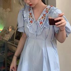 Boogzel Apparel Cottagecore Collar Dress