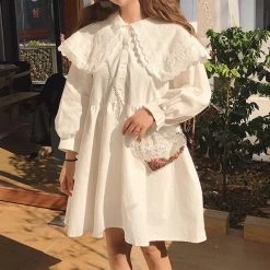 Boogzel Apparel Eli Oversized Collar Dress FAIRYCORE