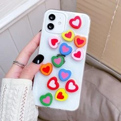 Boogzel Apparel Rainbow Hearts IPhone Case