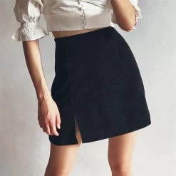 Boogzel Apparel Basic Things Cord Skirt SOFT GIRL OUTFITS