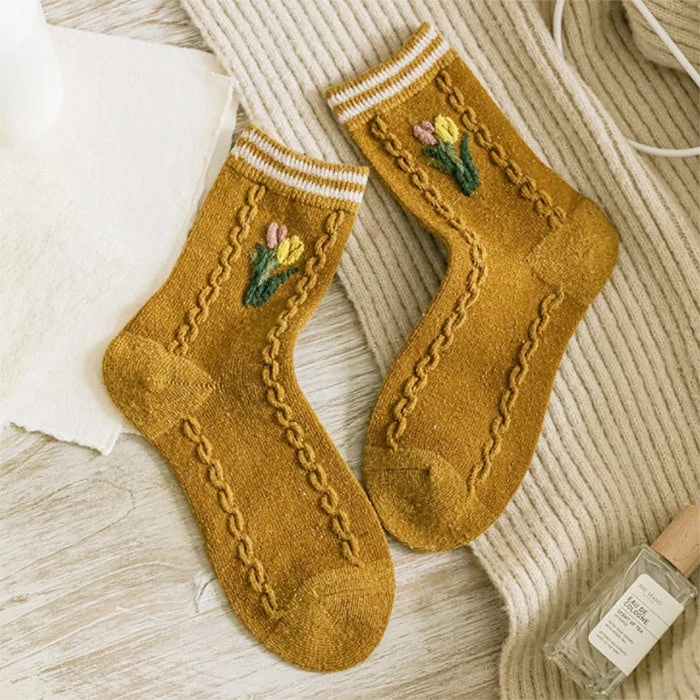 Boogzel Apparel Cottagecore Warm Socks