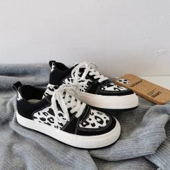 Boogzel Apparel Shoes Cow Print Teen Craft Sneakers