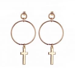 Boogzel Apparel Holy Sinner Cross Earrings GRUNGE CLOTHES