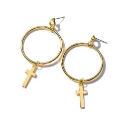 Boogzel Apparel Holy Sinner Cross Earrings GRUNGE CLOTHES