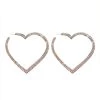 Boogzel Apparel Y2K OUTFITS Crystal Heart Hoop Earrings