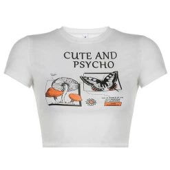 Boogzel Apparel Cute And Psycho Crop Top FAIRYCORE