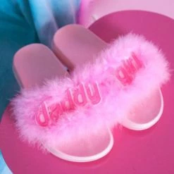 Boogzel Apparel Daddy Girl Fur Sandals